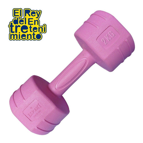 Imagen 4 de 8 de Mancuerna 2kg Revestida Pvc Pesa Fitness Rey Entretenimiento
