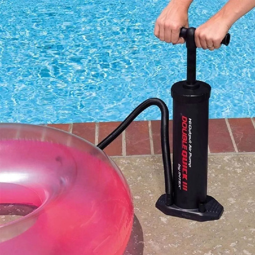 Bomba De Aire Manual Intex Black Quick Large Negro