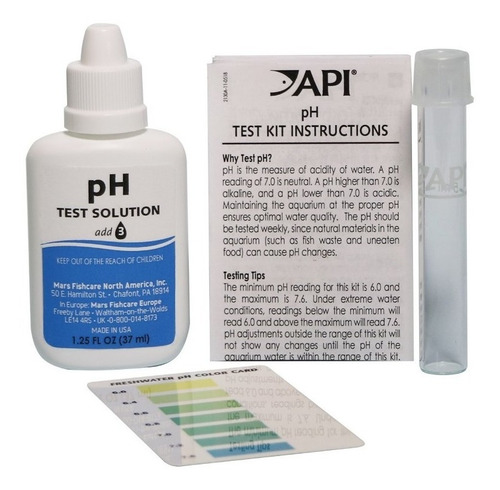 Test Ph Rango 6-7,6 Api Con Reactivo Rinde 250 Test Acuario