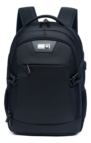 Mochila Executiva Notebook Resistente Ampla Cor Preto Desenho Do Tecido Liso