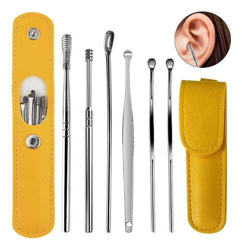 Kit 6 Cotonete Fácil Removedor Limpeza Cera De Ouvido Orelha