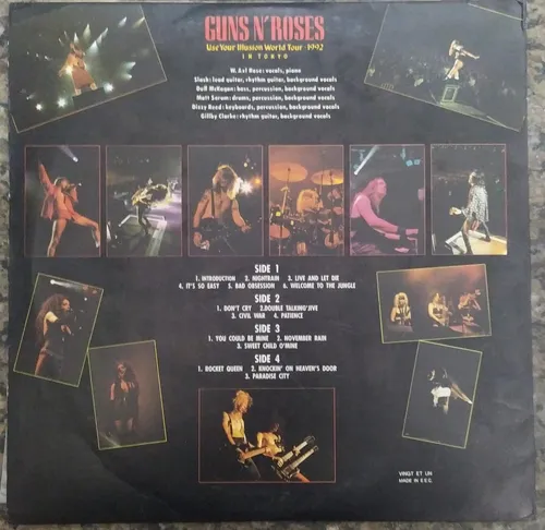 Lp Guns N' Roses-your Illusion World Tour-1992 Tokyo-bootleg Lp Guns N' Roses-your Illusion World Tour-1992 Tokyo-bootleg