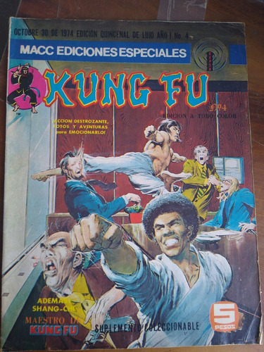 Revista Kung-fu No.4 Macc Ediciones Especial Año-1974