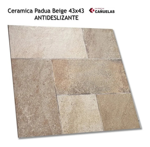 Imagen 2 de 7 de Ceramica Cañuelas 43*43 Padua Beige 1ra. Calidad Cuota X M2