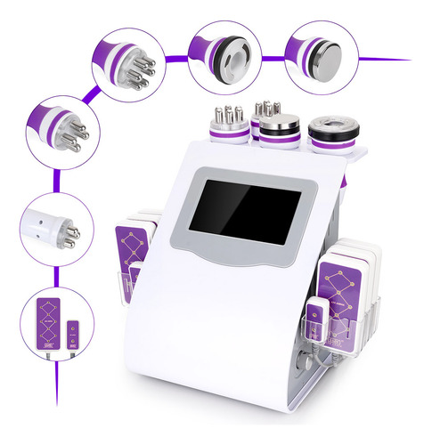 Multifuncional 6 En 1 Con Cavitación Ultrasónica 40k, Radiofrecuencia, Vacum Y Lipolaser De Alta Precisión, Manerales Robustos
