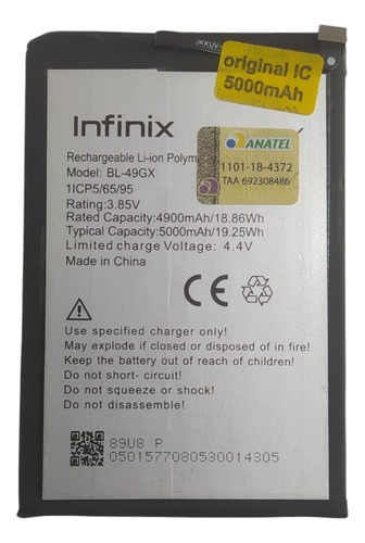 Flex Carga Bateria Infinix Bl-49gx Nova Testada