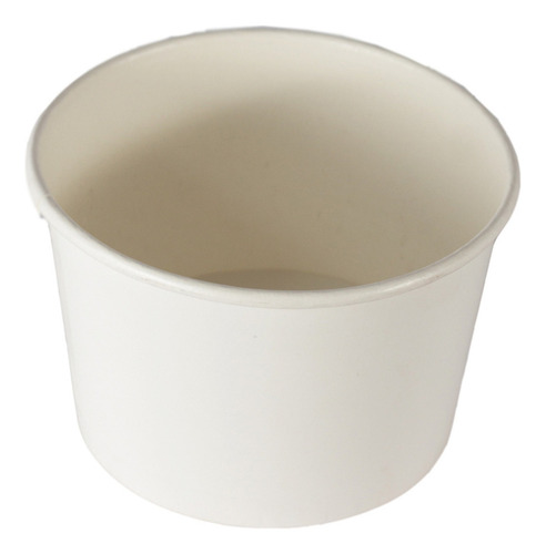 Pote De Papel 360ml Biodegradável Ecológico C/50 Cor Branco