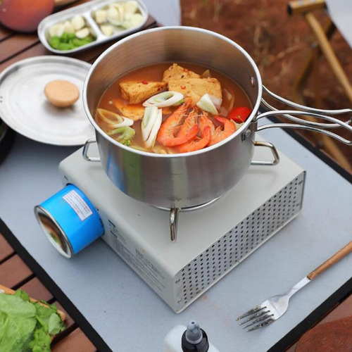 Juego De Utensilios De Cocina Para Acampar, Sartén Con