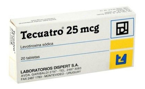 Tecuatro® 25mcg X 20 Comprimidos - Levotiroxina