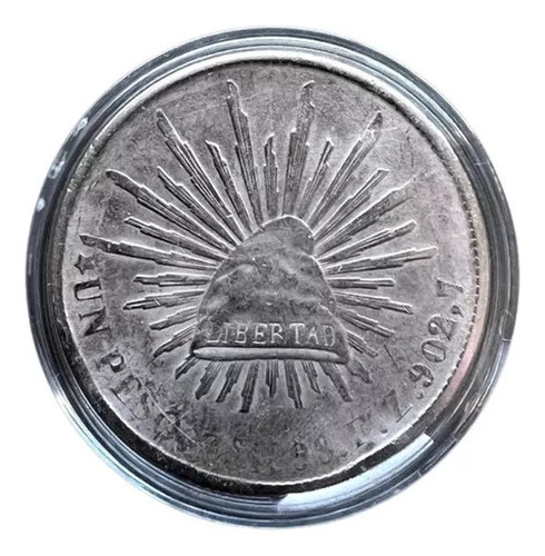 Moneda Un Peso Fuerte Porfiriano Plata Zacatecas Zs Fz 1899