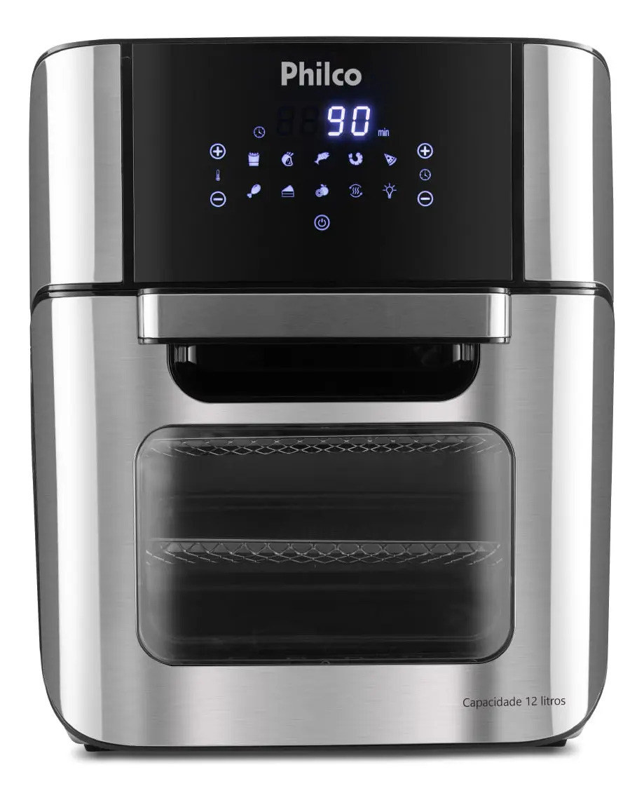 Fritadeira ​Air Fryer Oven Philco PFR2200 4 em 1 12 Litros 1800W Cor Preto