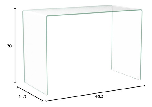 Escritorio De Vidrio Doblado 43.3x26.7 Pulgadas