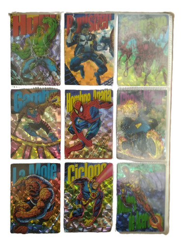 Set Cartas Marvel Cómics Pepsi Cards 1995 (72 Unidades)