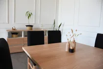 Comprar Combo Mesa Comedor + 6 Sillas Vestidas Color Paraiso Y Blanco Black Diseño De La Tela De Las Sillas Liso