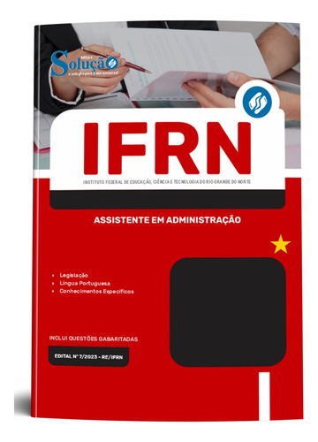 Apostila Concurso Ifrn 2023 Assistente Em Administração - Editora Solução