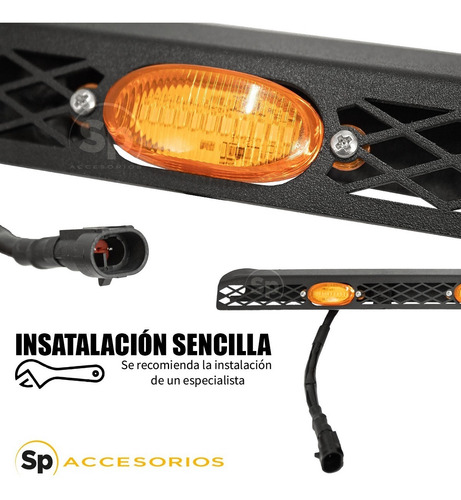 Imagen 2 de 8 de Luces Parrilla Cofre Led Ambar Toyota Fj Cruiser 2007-2017
