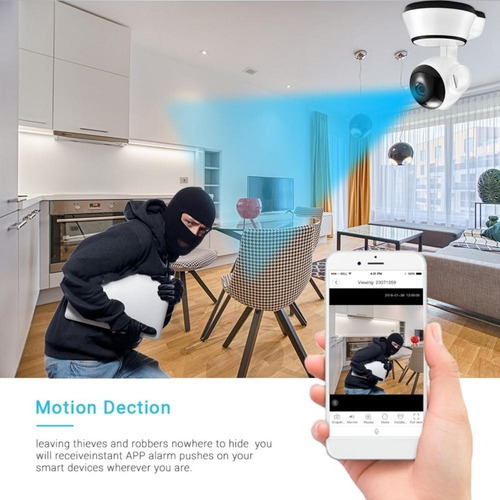 Imagen 6 de 9 de Camara Ip Wifi Hd Domo Inalámbrica 720p iPhone Android Audio