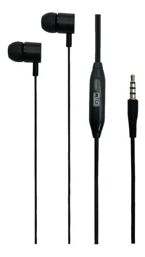 Auricular In-ear Con Control De Volumen 3.5mm Gtc Hsg-155 Color Negro