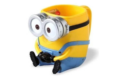 Taza Plástica 3d Con Forma Minions 260 Ml 9 Cm Alto