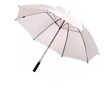 Comprar Paraguas Blanco Tipo Golf Mango Goma 8 Varillas  Kaosimport