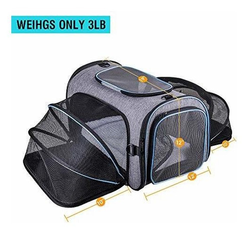 Siivton Cat Carrier Pet Carrier Pet Extensible Aprobado Por