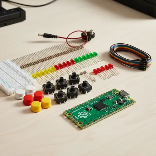 Kit Iniciante Raspberry Pi Pico Com Componentes Abac