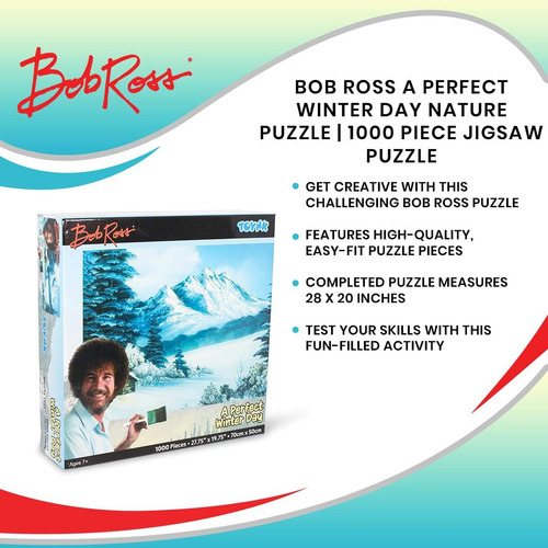 Rompecabezas Toynk Bob Ross A Perfect Winter Day, 1000 Pieza