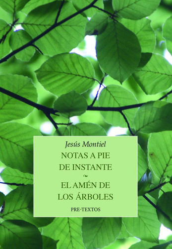 Notas A Pie De Instante El Amen De Los Arboles, De Montiel, Jesus. Editorial Pre-textos, Tapa Blanda En Español