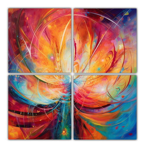 100x100cm Cuadro Vibración Paz Divina Bastidor Madera