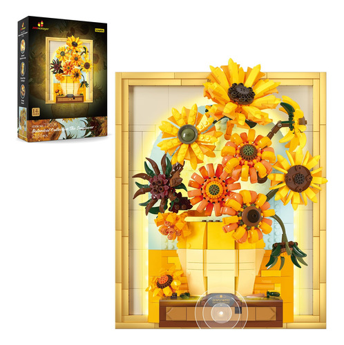 Juegos De Construcción De Flores De Girasol Con Luces Para A