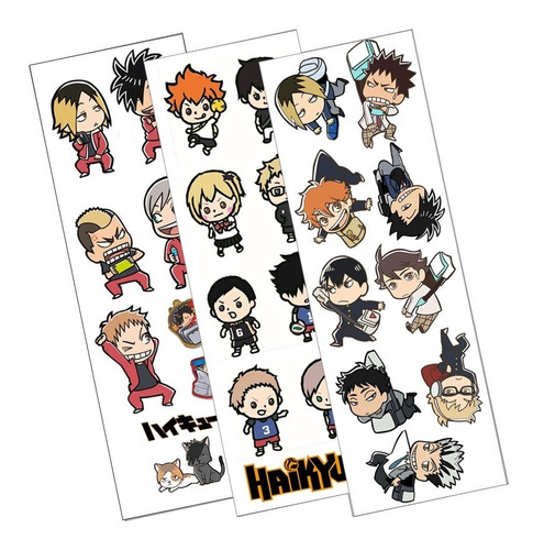 Plancha De Stickers De Anime De Haikyuu