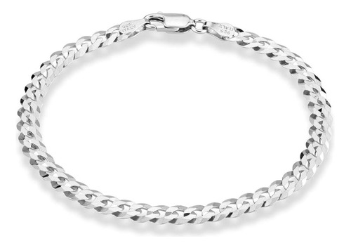 Pulsera De Plata De Ley 925 Fabricada En Italia ,cuban Chain