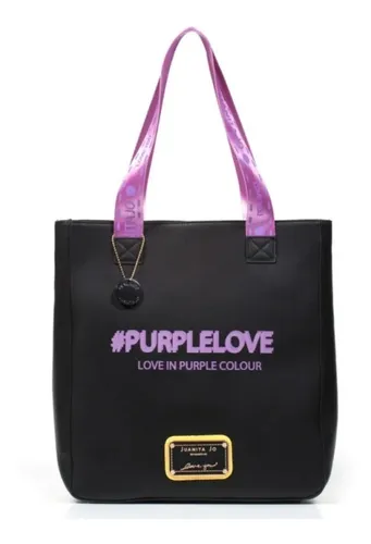 Cartera Juanita Jo Pontormo Negra Tote White Love