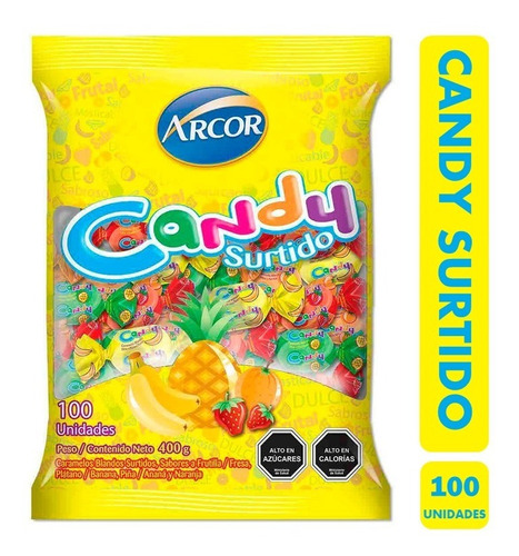 Masticable Candy Surtido Bolsa 100 Unidades