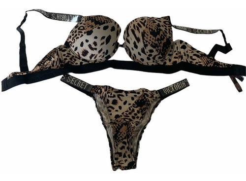 Imagen 1 de 1 de Conjunto Lencería Tipo Victoria Secret Rhinestone Bra Panty