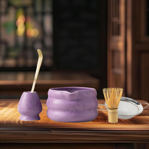 5x Matcha Set Accesorios Matcha Fashion Fashion Tea Púrpura