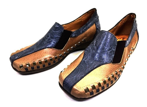 Imagen 1 de 2 de Zapato De Cuero Cómodo Para Dama Modelo 2432 / B-a