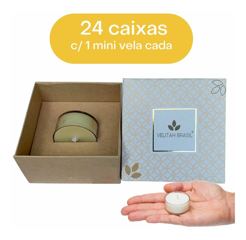 Imagem 1 de 6 de Kit 24 Mini Vela Premium Verbena Lembrancinha Casamento C/1