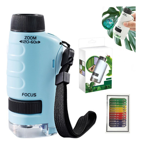 Juguete Microscopio Portátil De Mano, Mini Del Científico