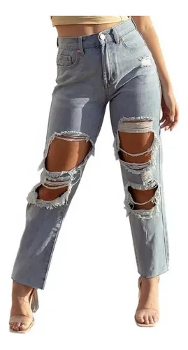 Pantalones mom rotos sale