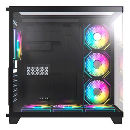 Gabinete Gamer Acegeek Horizon, Mid-t Lat De Vidro Preto