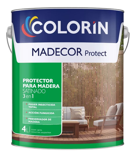 Madecor 3 En 1 Impregnante+insecticida+fungicidax4l Satinado