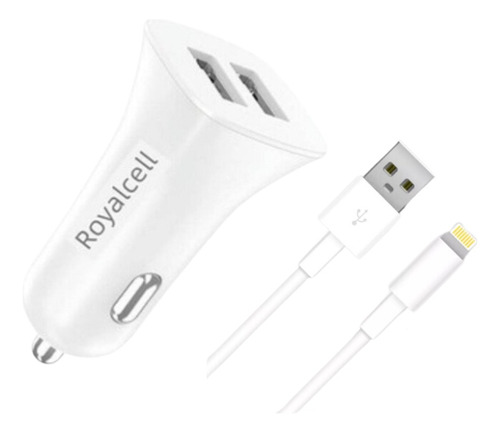 Cargador Auto 12v Royalcell Compatible Con Cable iPhone 