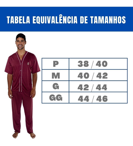 Imagem 2 de 6 de Kit 2 Pijamas Meia Manga Curta Botão Calça Inverno Adulto