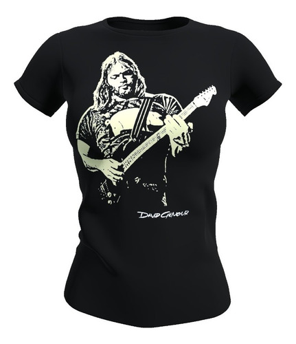 Polera Mujer Diseño Pink Floyd, David Gilmour 100% Algodón