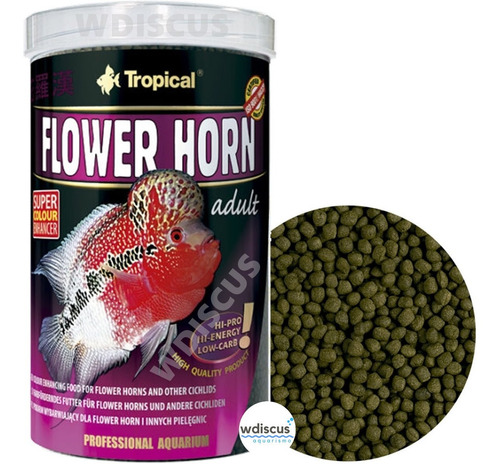 Ração Tropical Flower Horn Adult 380g - Ciclídeos Grandes