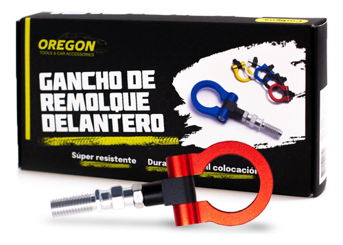 Gancho Remolque Tow Hook Universal Plegable Competición Rojo