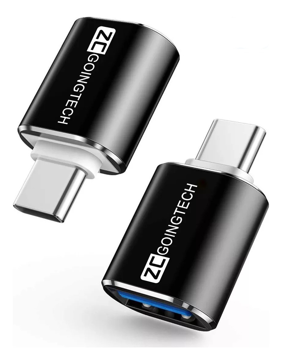 Adaptador Otg Usb Tipo C A Usb 3.0 5gbps 2 Piezas Negro