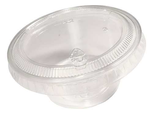 Souffle Pla 4 Oz Con Tapa Paquete De 100 Piezas Color Transparente