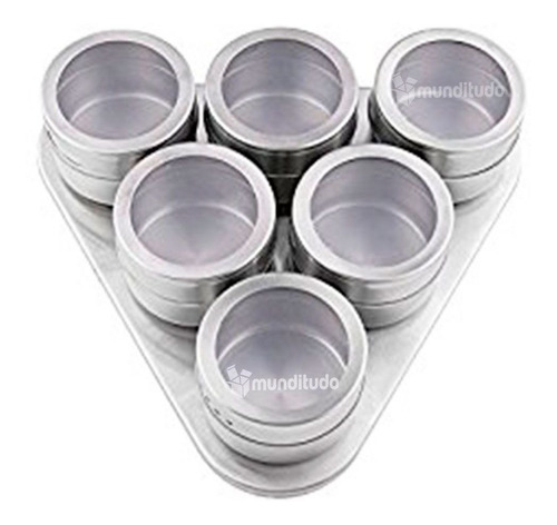 Porta Temperos E Condimentos Magnéticos Aço Inox 36 Potes